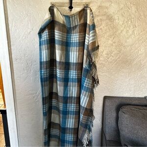 Blarney Woolen Mills The Heritage Rug Windowpane Merino Wool Throw